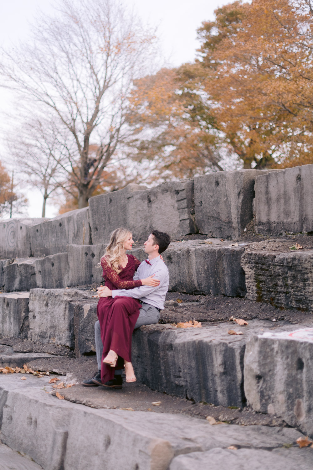 chicago promontory point engagement session