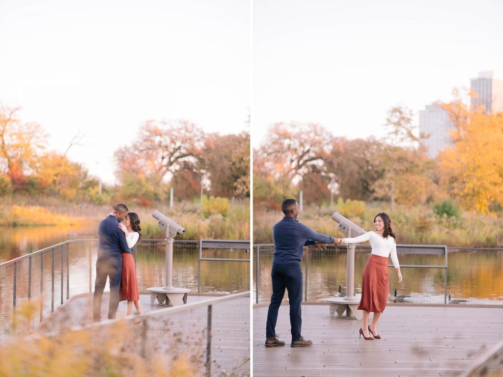 chicago lincoln park zoo engagement session
