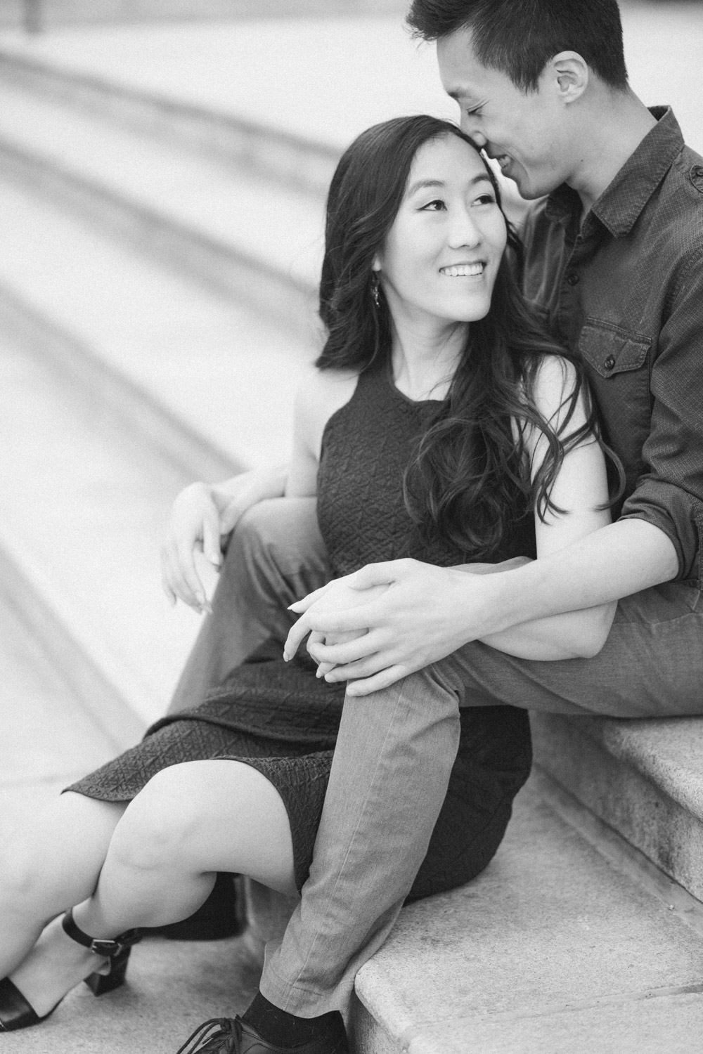 downtown chicago engagement session