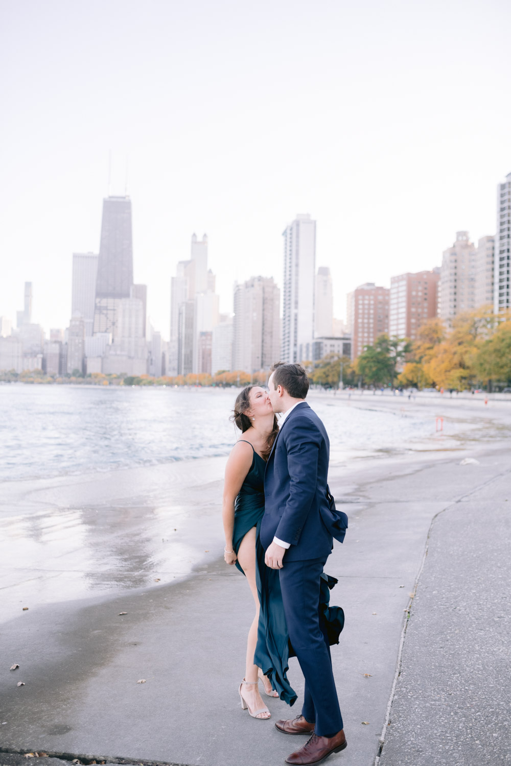 north avenue beach chicago engagement session