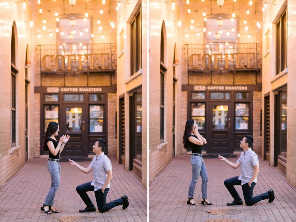downtown chicago engagement session