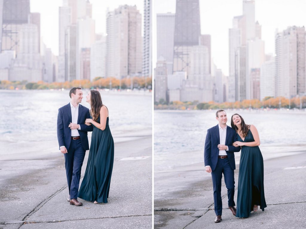 north avenue beach chicago engagement session