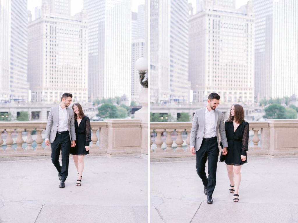 wrigley building engagement session