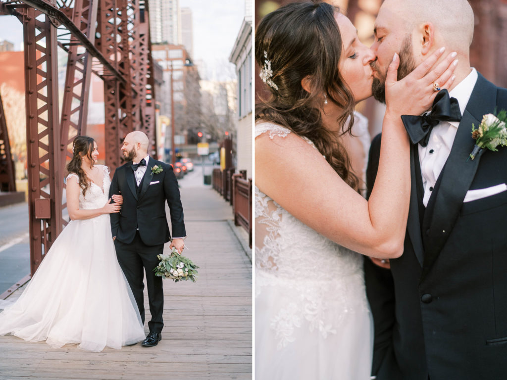 kinzie street bridge chicago wedding photography
