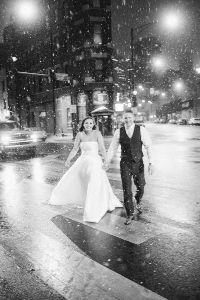 snow wedding photos