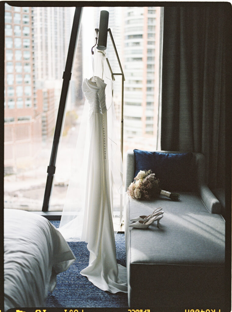 stylized wedding at St. Regis Chicago photographed on film by Danielle Heinson Photography
