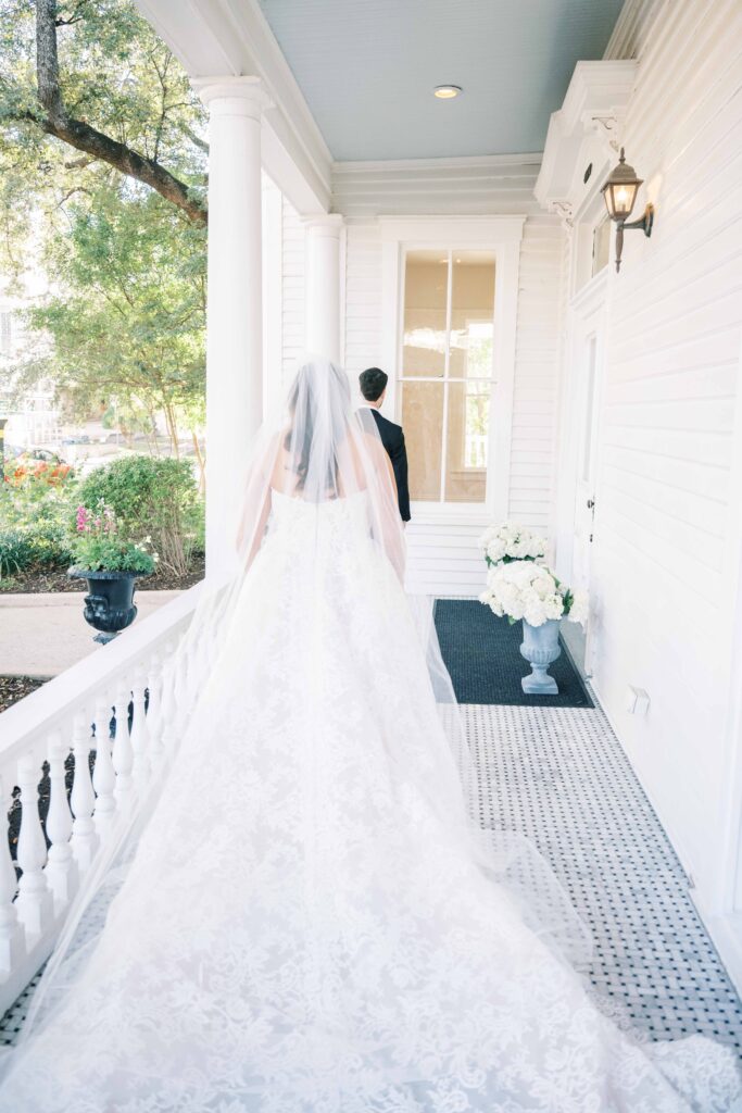 first look ; The Allan House Austin Wedding; Danielle Heinson Photography