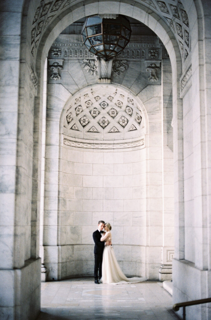 New York Public Library wedding portraits