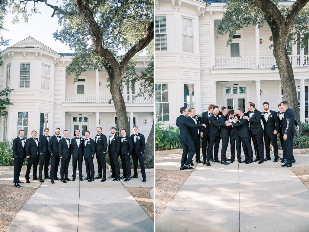classic wedding at The Allen House; Texas historic mansion wedding venues