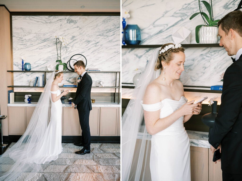 stylized wedding at St. Regis Chicago photographed on film by Danielle Heinson Photography
