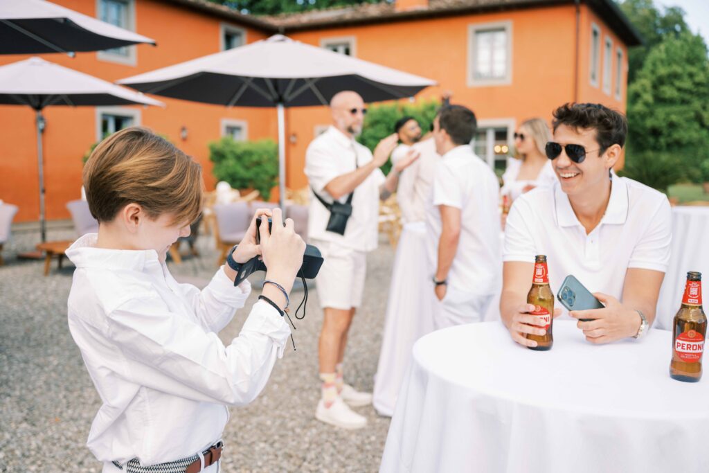wedding welcome party photographed by Danielle Heinson Photography, destination wedding photography. Lucca, Italy. Tuscany weddings