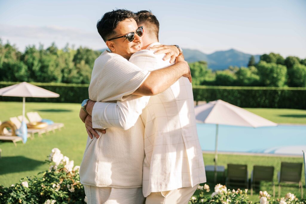 wedding welcome party photographed by Danielle Heinson Photography, destination wedding photography. Lucca, Italy. Tuscany weddings