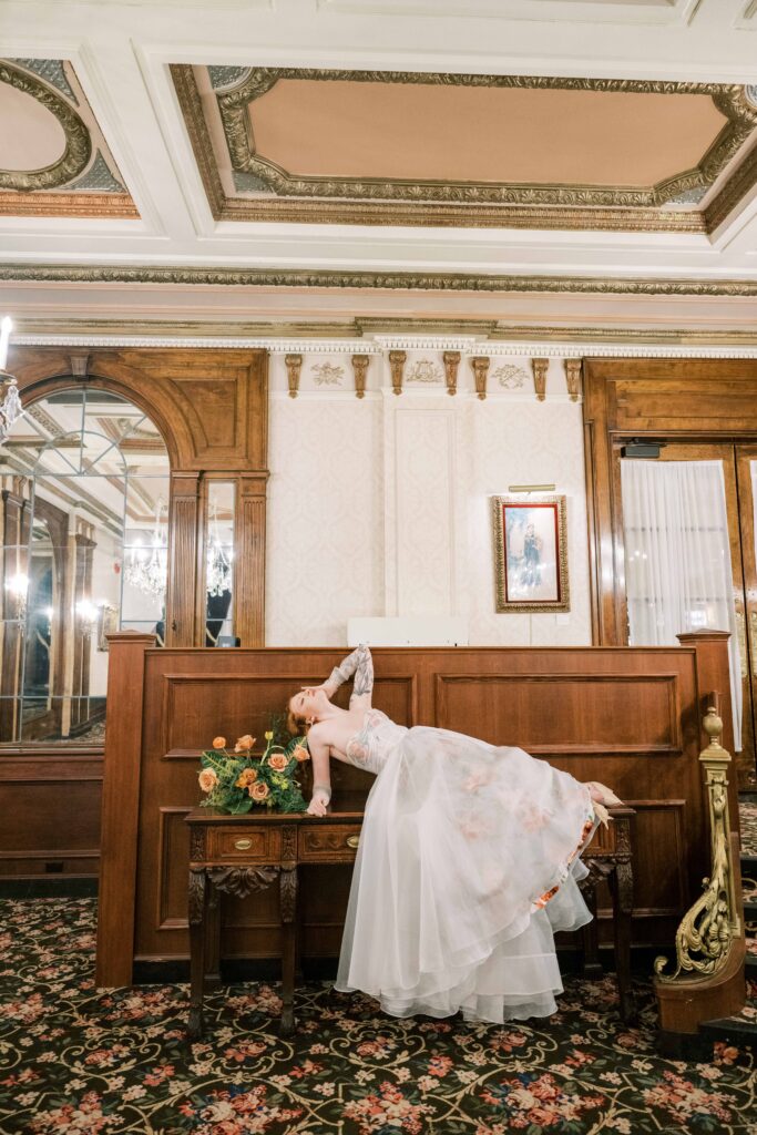bridal portraits at the historic Pfister hotel milwaukee
