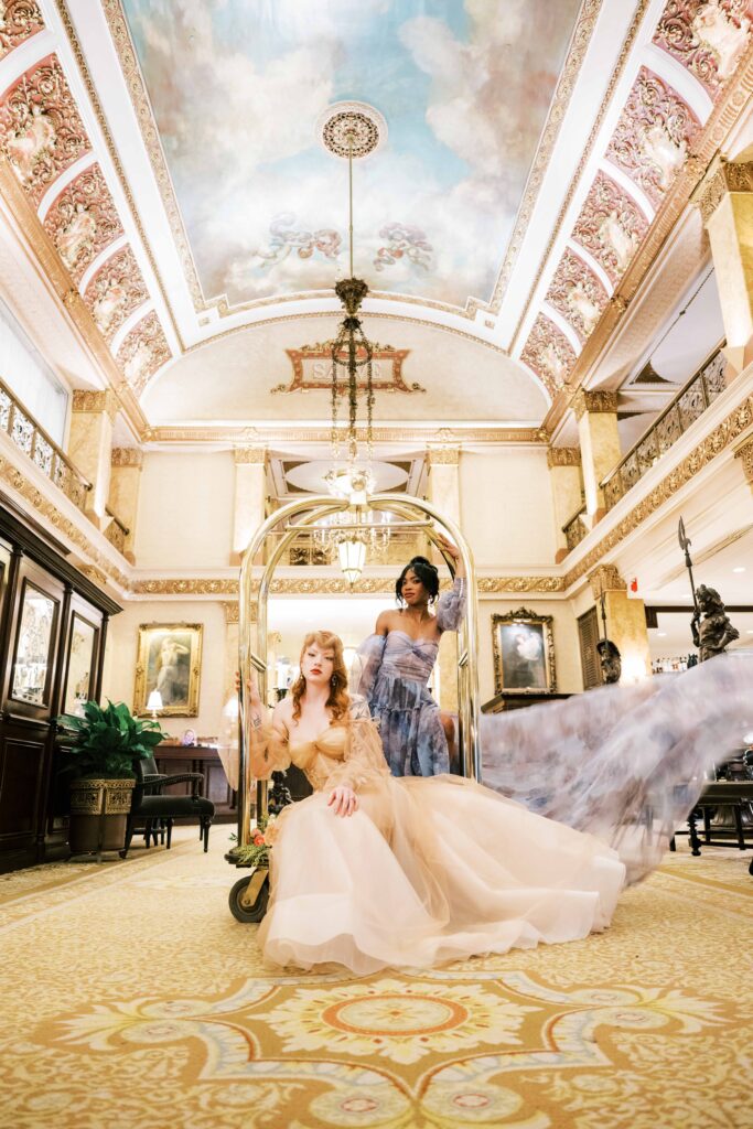 Victorian-inspired bridal gowns; custom wedding dresses by Mignonette Bridal