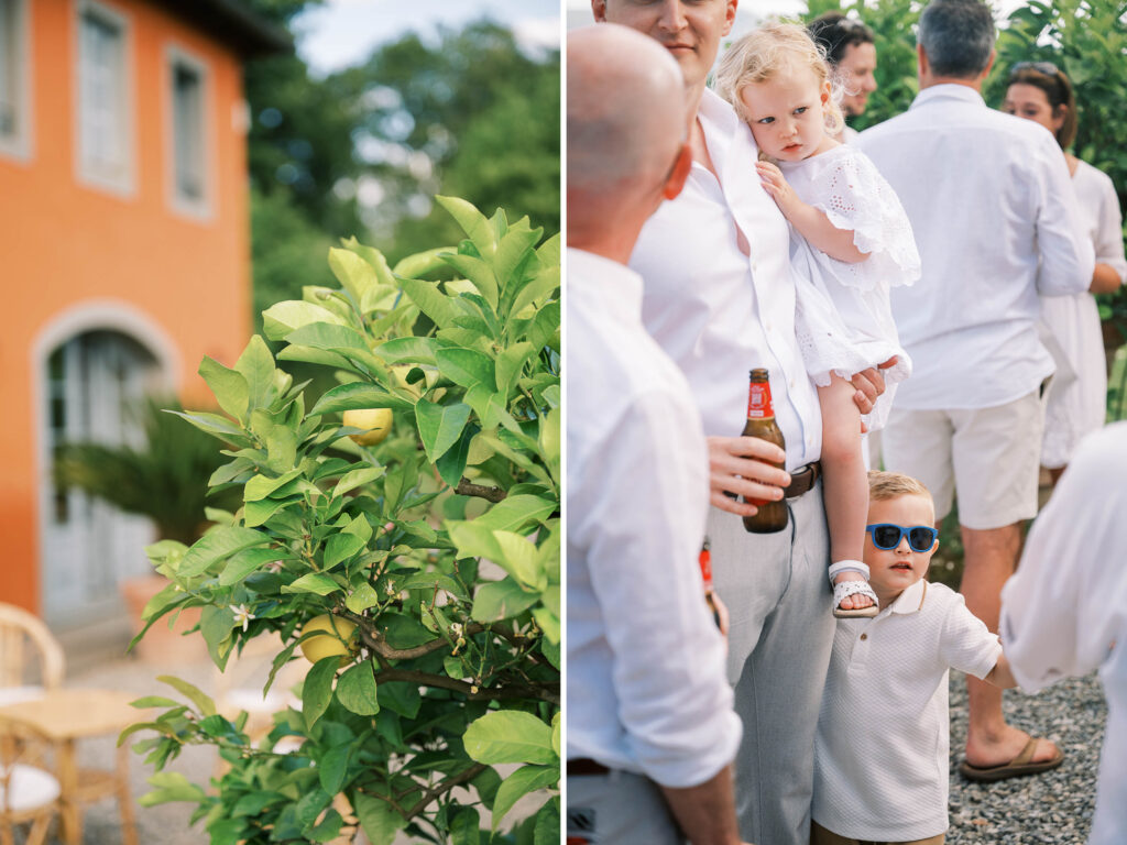 wedding welcome party photographed by Danielle Heinson Photography, destination wedding photography. Lucca, Italy. Tuscany weddings