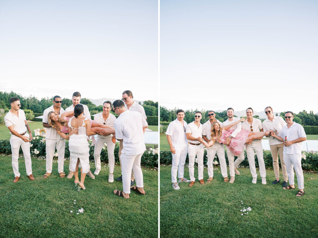 wedding welcome party photographed by Danielle Heinson Photography, destination wedding photography. Lucca, Italy. Tuscany weddings
