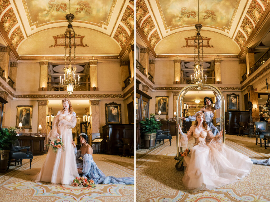 Victorian-inspired bridal gowns; custom wedding dresses by Mignonette Bridal