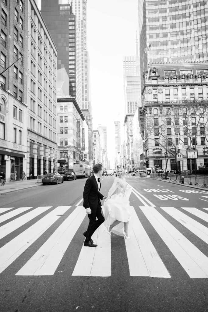 crosswalk wedding pictures in NYC