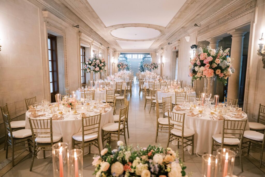 vintage modern regencycore / royalty core wedding design at The Armour House Mansion and Gardens
