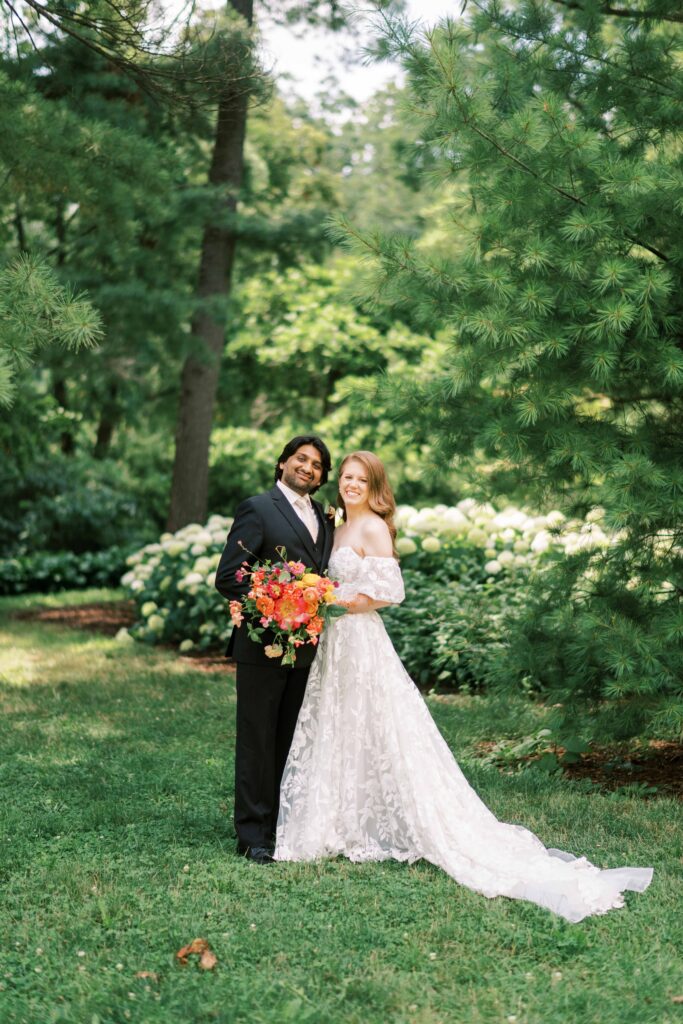 garden wedding, Chicago; modern fine art wedding portraits by Danielle Heinson Photography