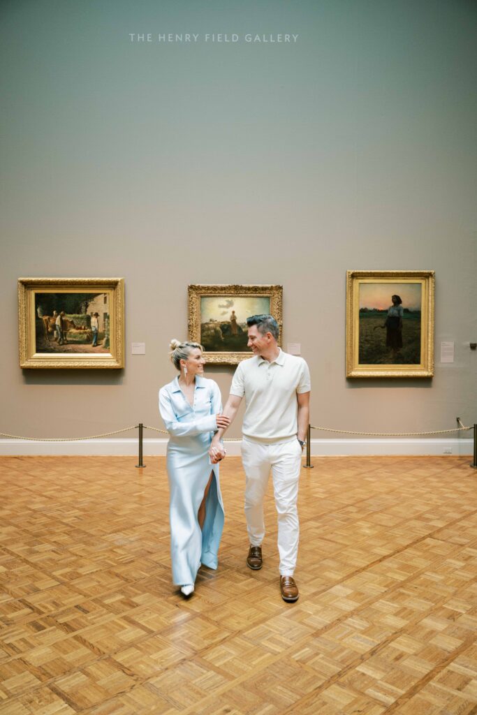 photography session in the Henry Field Gallery at ARTIC