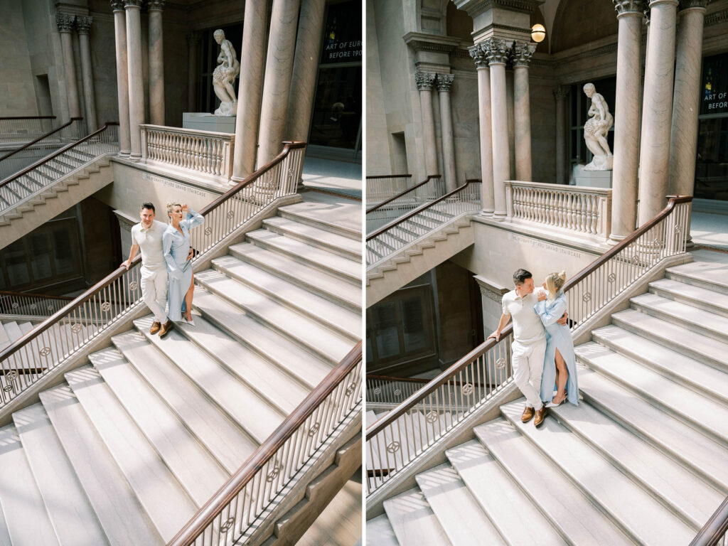 art studio / art museum engagement photos