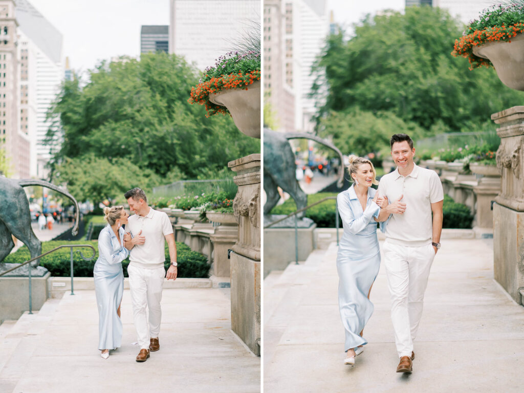 downton Chicago engagement photos