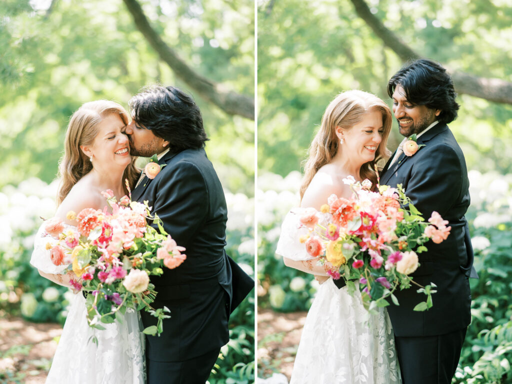 garden wedding, Chicago; modern fine art wedding portraits by Danielle Heinson Photography