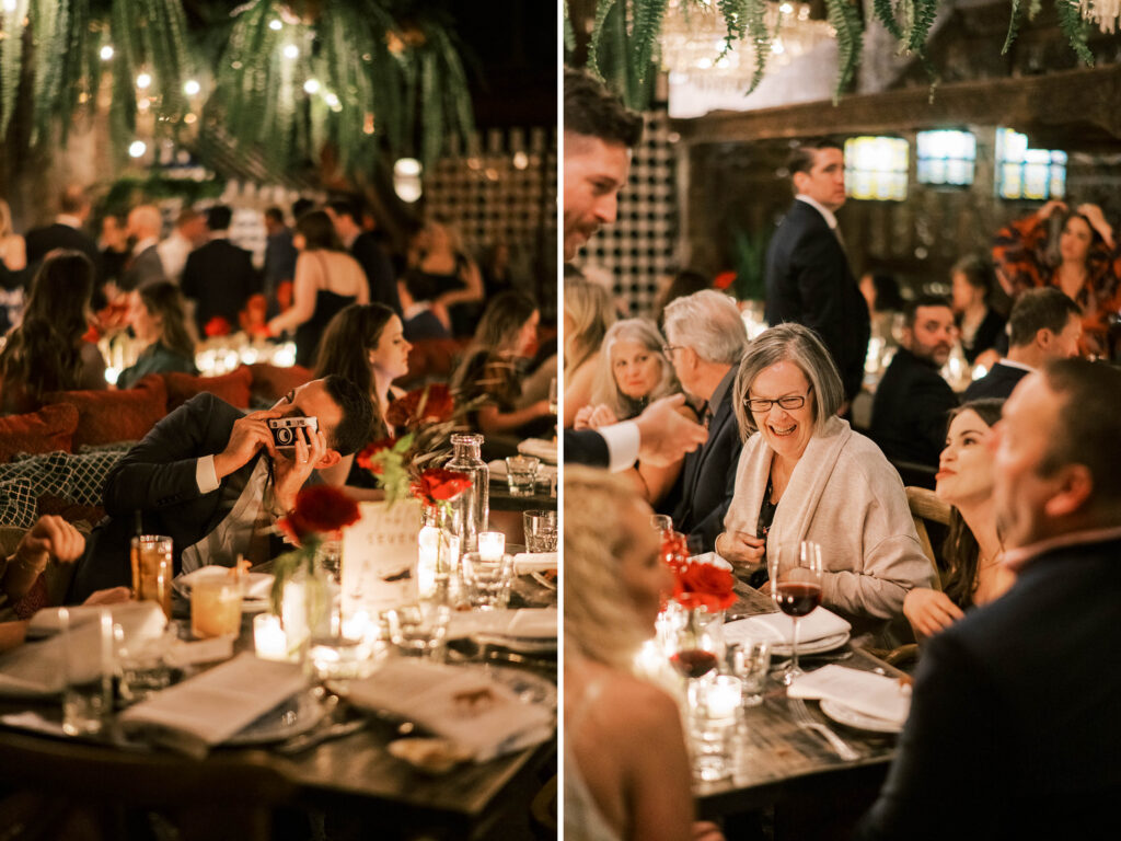 intimate dinner party reception at The Beatnik, Chicago