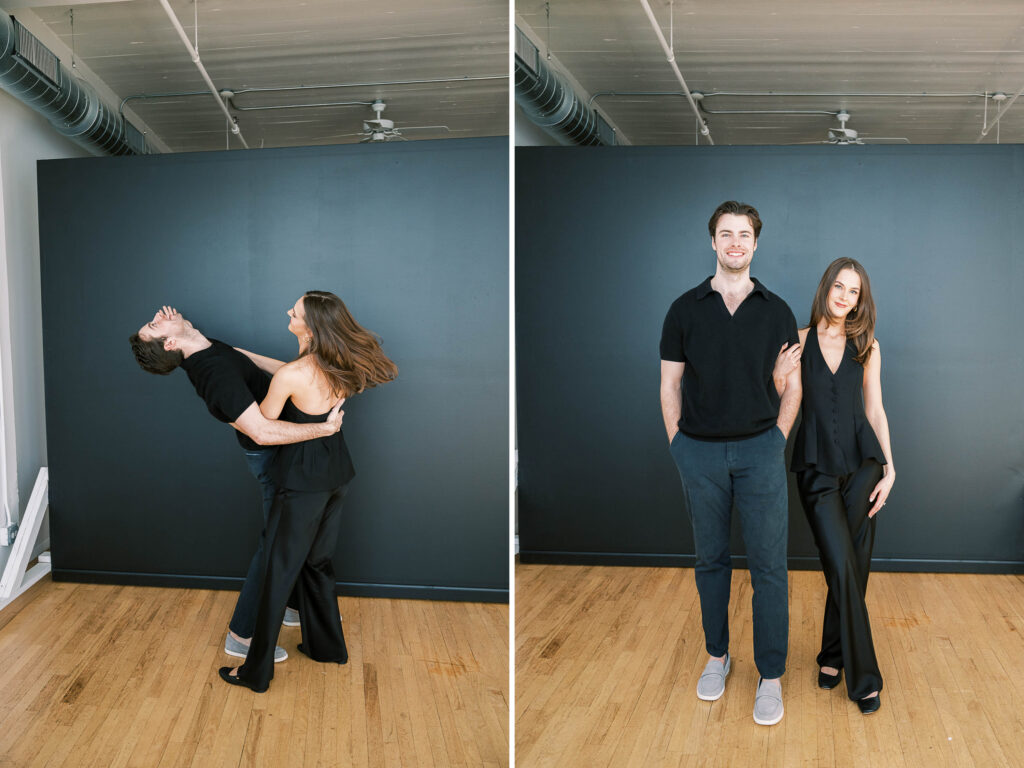 Chicago studio and outdoor engagement session