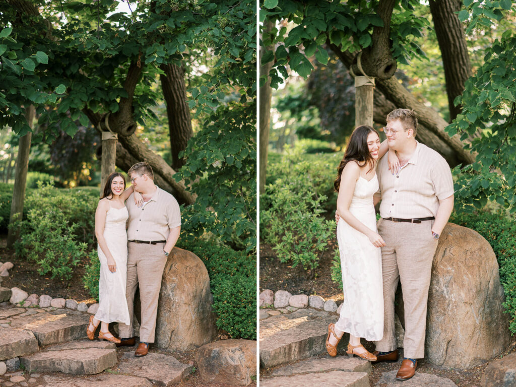 Chicago garden engagement photos