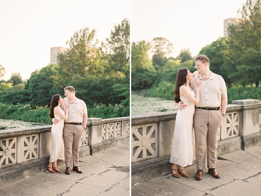 Chicago garden engagement photos