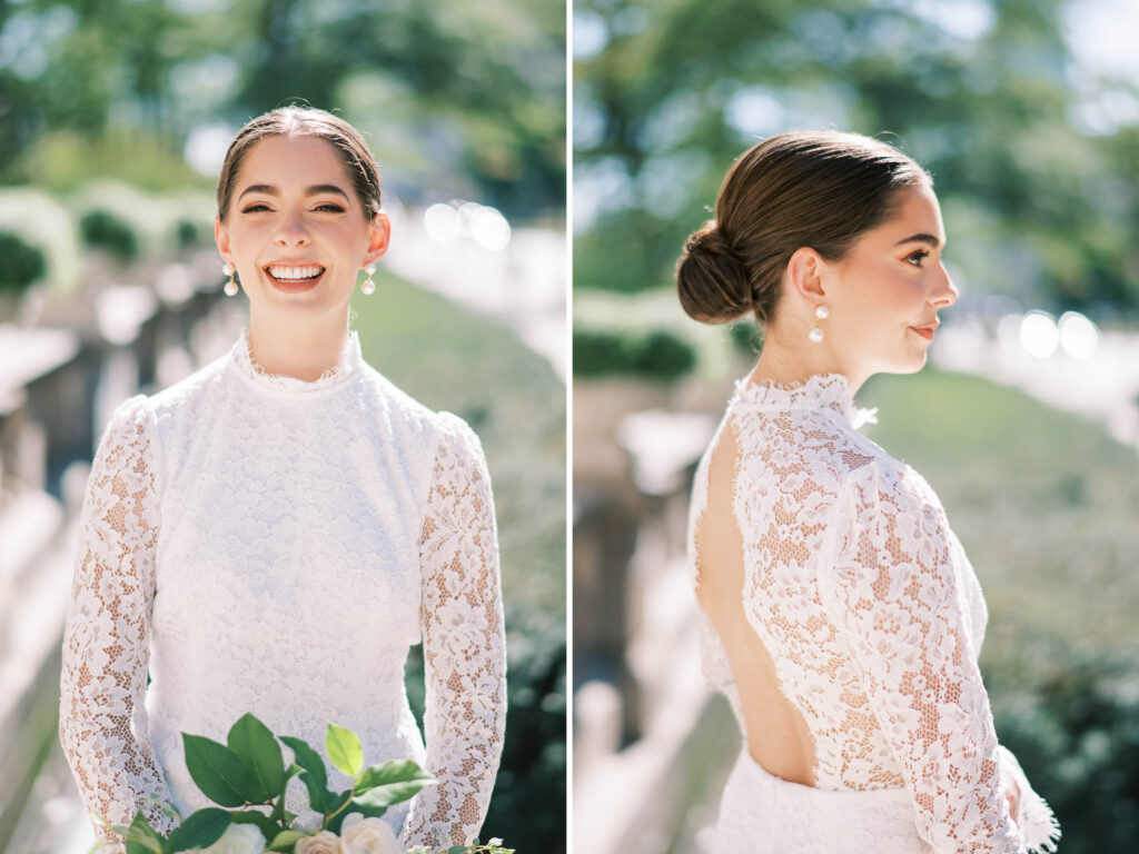 bridal portraits at downtown Chicago park