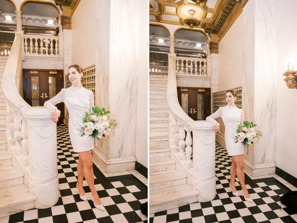 bridal portraits at the Chicago Athletic Association Hotel