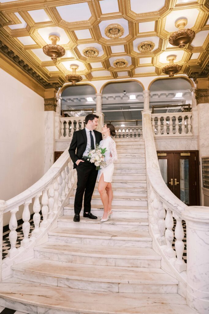 couples portraits wedding photography at the Chicago Athletic Association Hotel