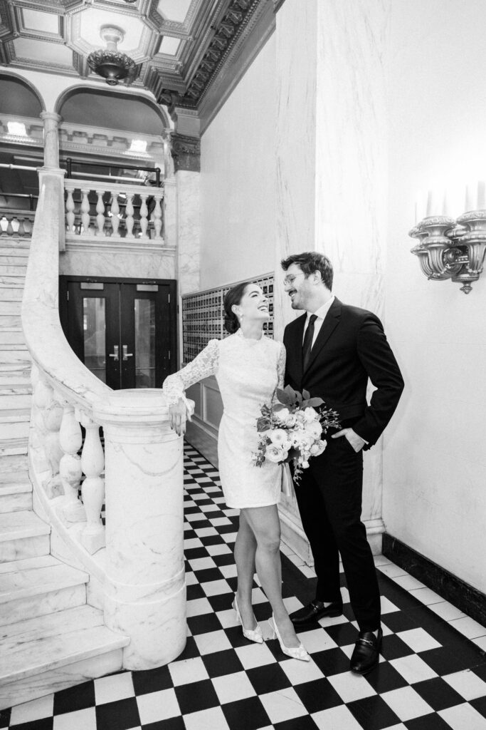 couples portraits wedding photography at the Chicago Athletic Association Hotel