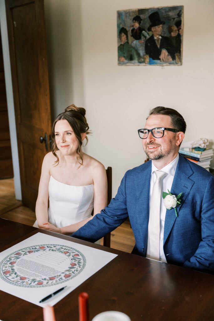 ketubah signing at home