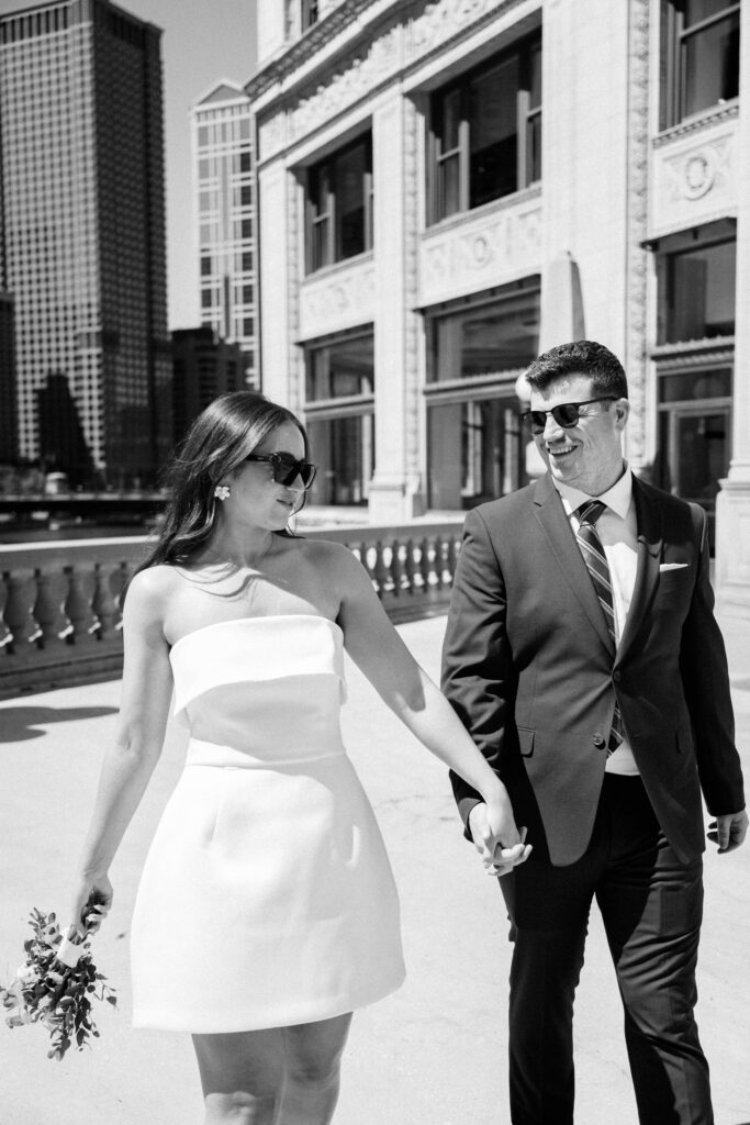 Wriggley Building Chicago wedding portraits