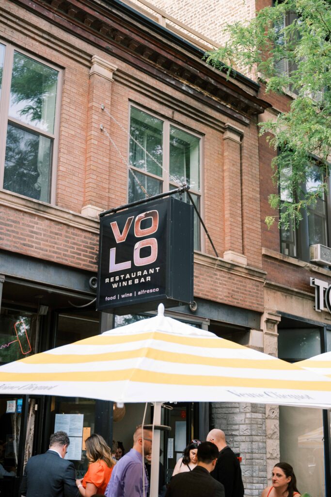 wedding reception at Volo Restaurant Wine Bar Chicago