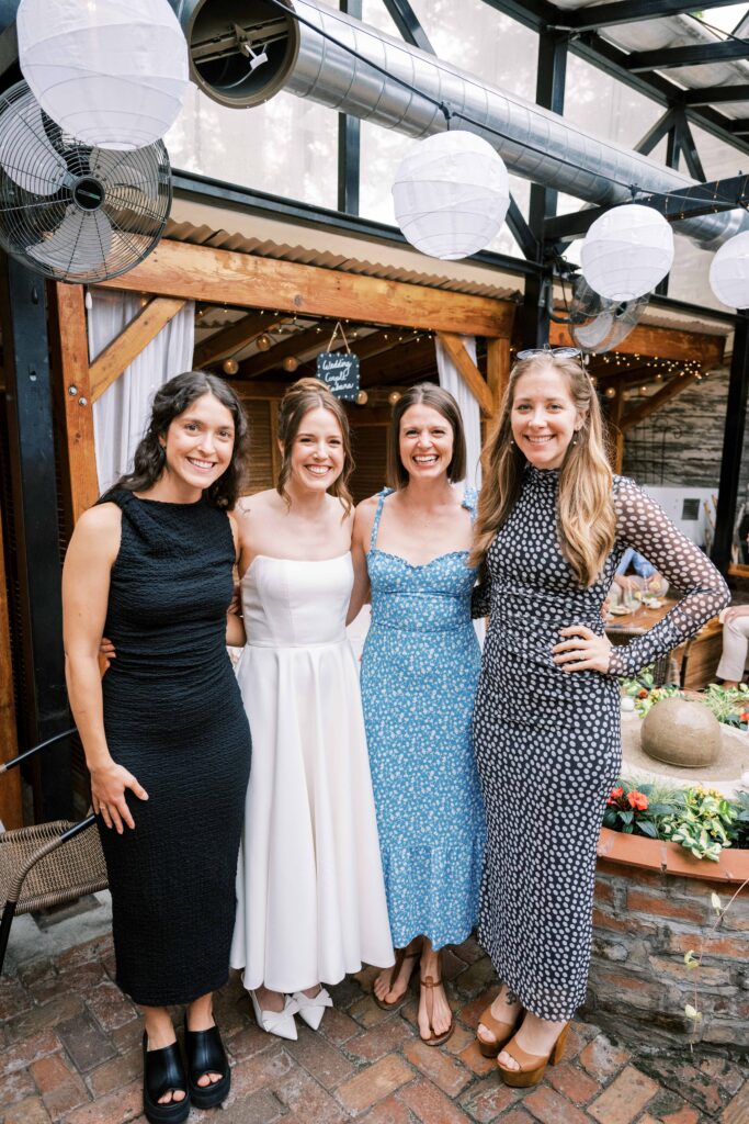 wedding reception on the patio at Volo Restaurant Wine Bar Chicago