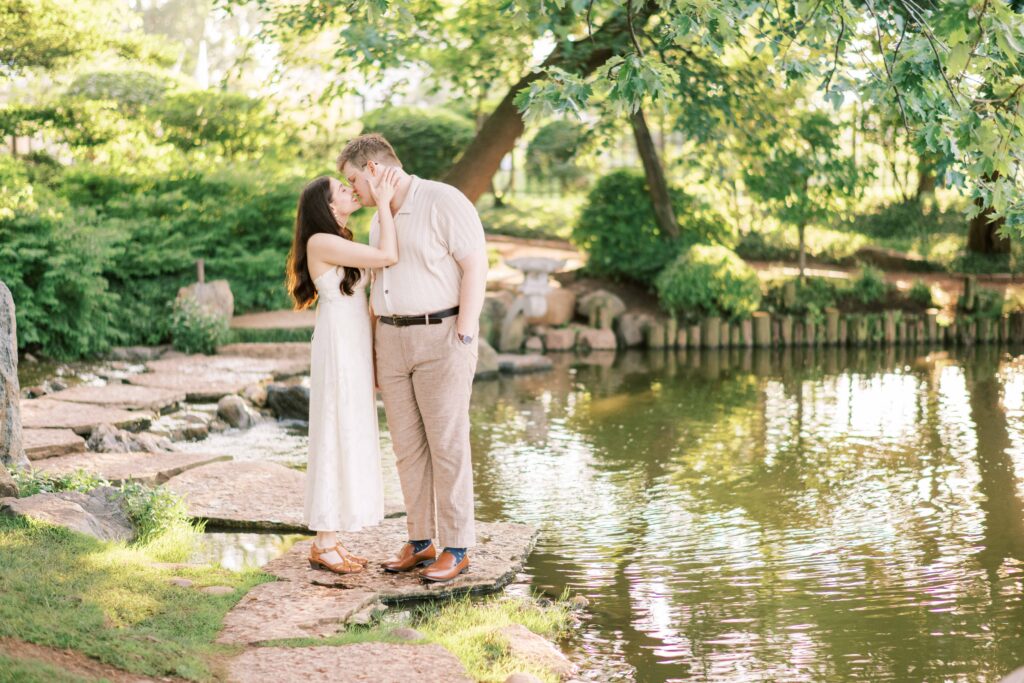 Danielle Heinson, fine art film photographer Chicago; gardens with a pond in Chicago