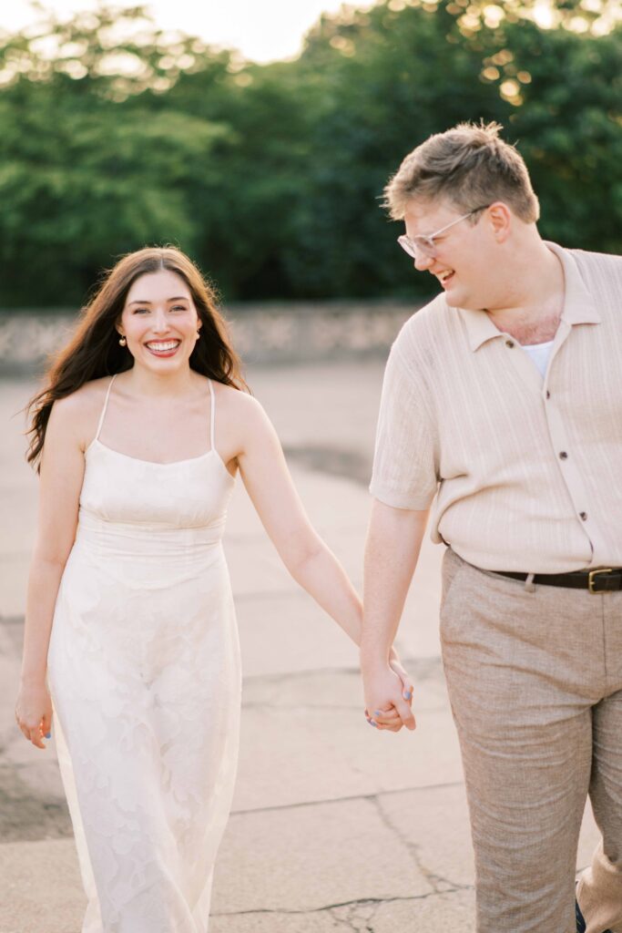 Chicago garden engagement photos
