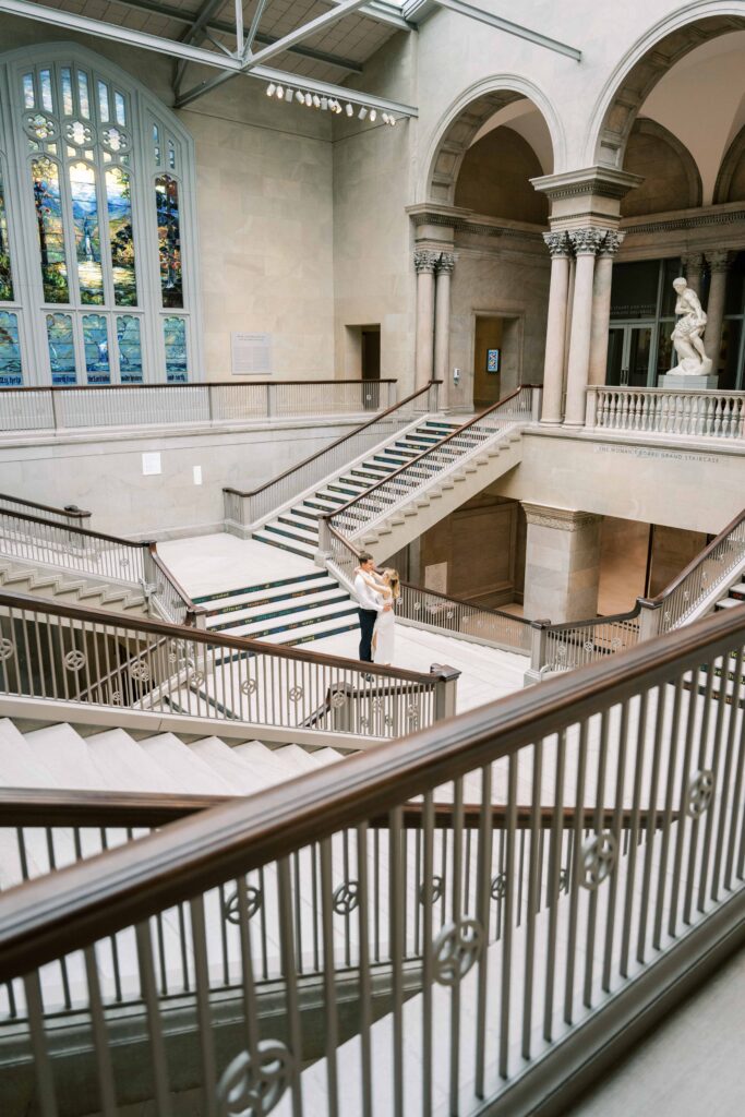 editorial engagement photography session at the Art Institute of Chicago