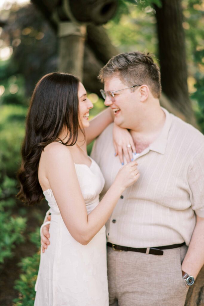 Chicago garden engagement photos