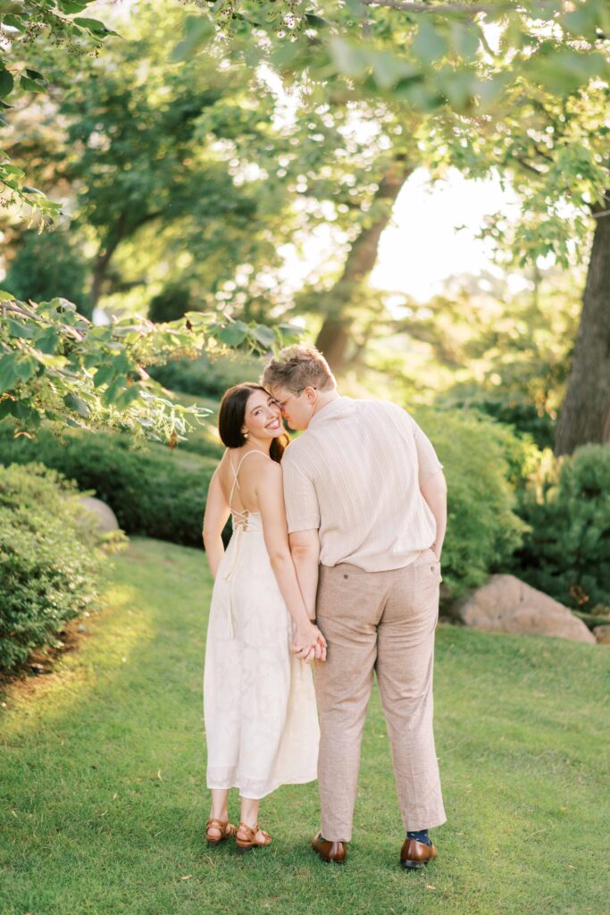 Chicago garden engagement photos