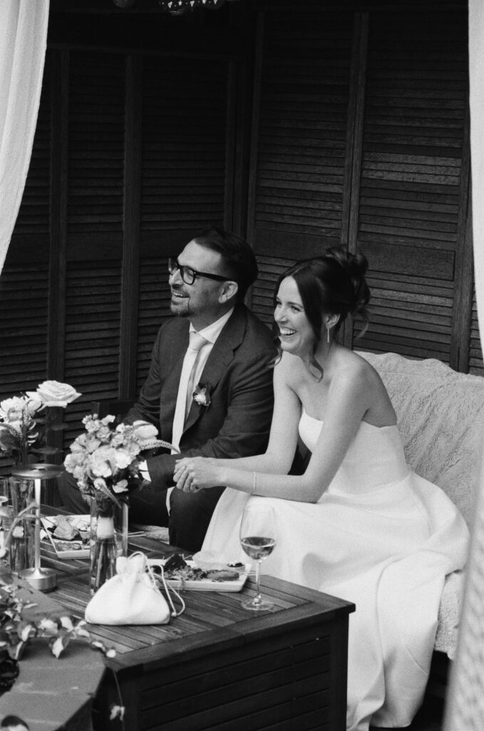 wedding couple cabana at Volo Wine Bar
