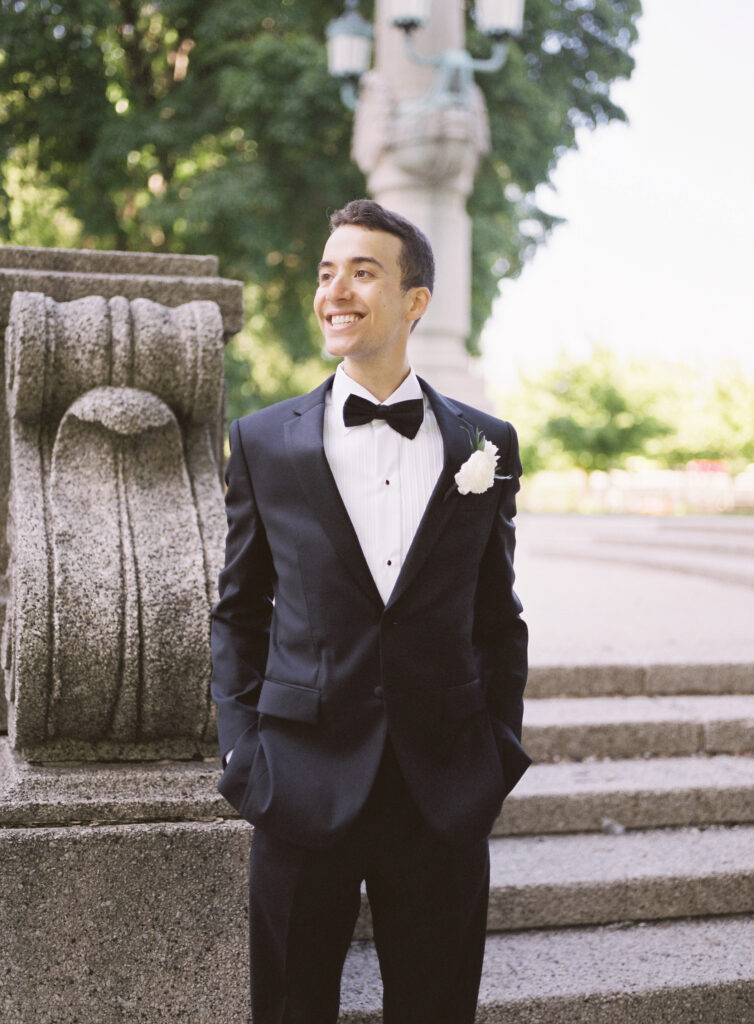 groom portraits on film