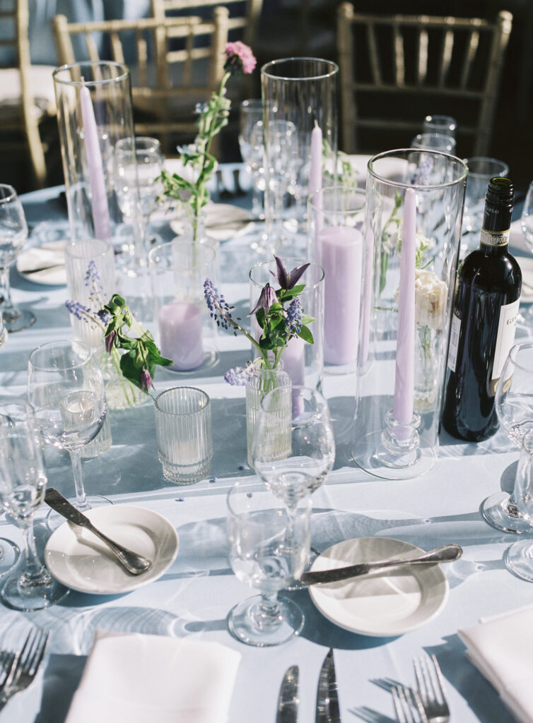 pastel purple and blue for spring wedding