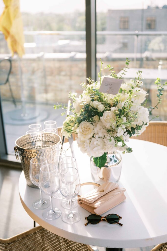 rooftop engagement party post proposal