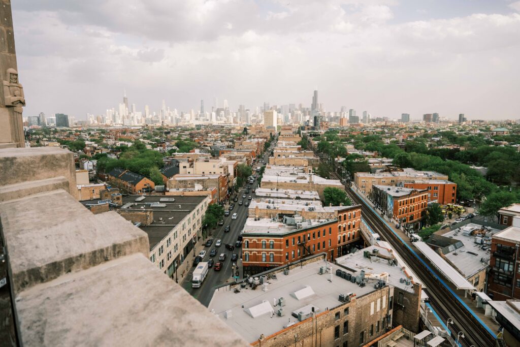 Chicago skyline from Wicker Park